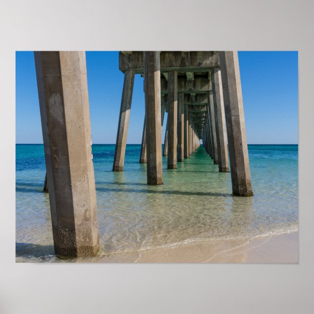 Under Pensacola Beach Pier Poster (Front)