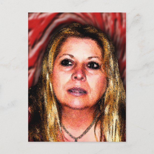 Under Pressure Pam postcard (Front)