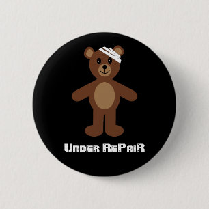 Under RePaiR Teddy Bear badge / button
