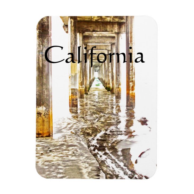 Under Scripps Pier, California Magnet (Vertical)