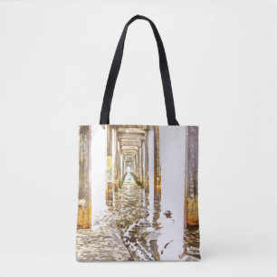 Under Scripps Pier Tote Bag