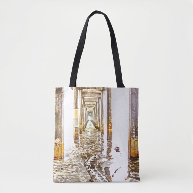 Under Scripps Pier Tote Bag (Front)