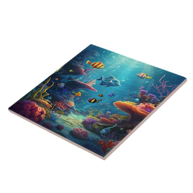 under sea  Keep or design your own Ceramic Tile (Side)