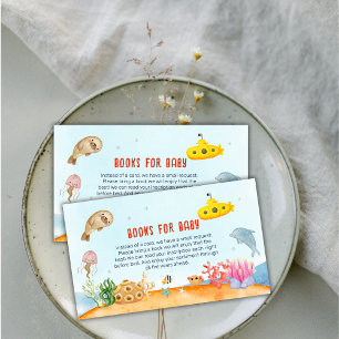 Under Sea Nautical Marine Books For Baby Shower  Enclosure Card