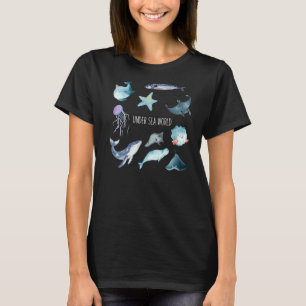 Under Sea World Underwater Cute Ocean Life Groupe T-Shirt