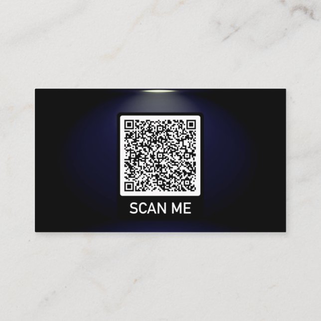 Under Spotlight Boss Business Card with QR code (Back)