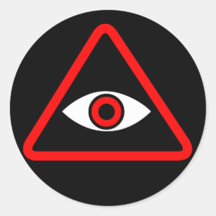 Under surveillance logo classic round sticker