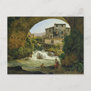 Under the arch of a bridge in Italy, 1822 Postcard