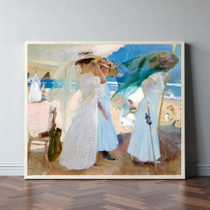 Under the Awning, Joaquín Sorolla Poster