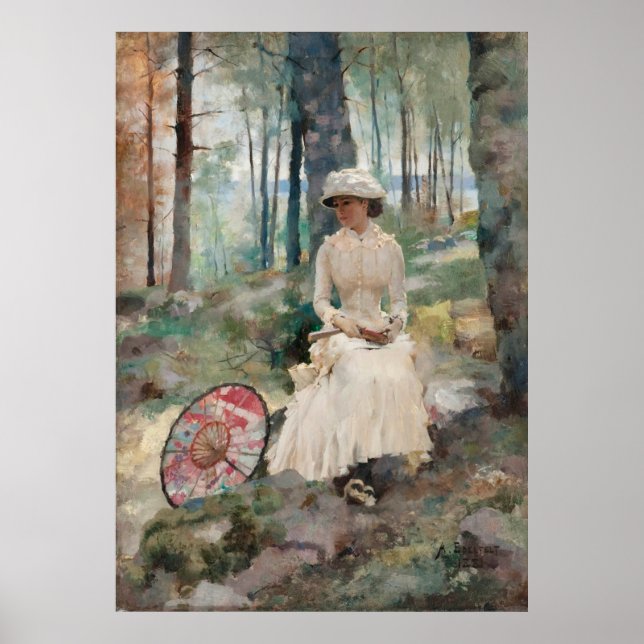 Under the Birches by Albert Edelfelt  1881 Poster (Front)