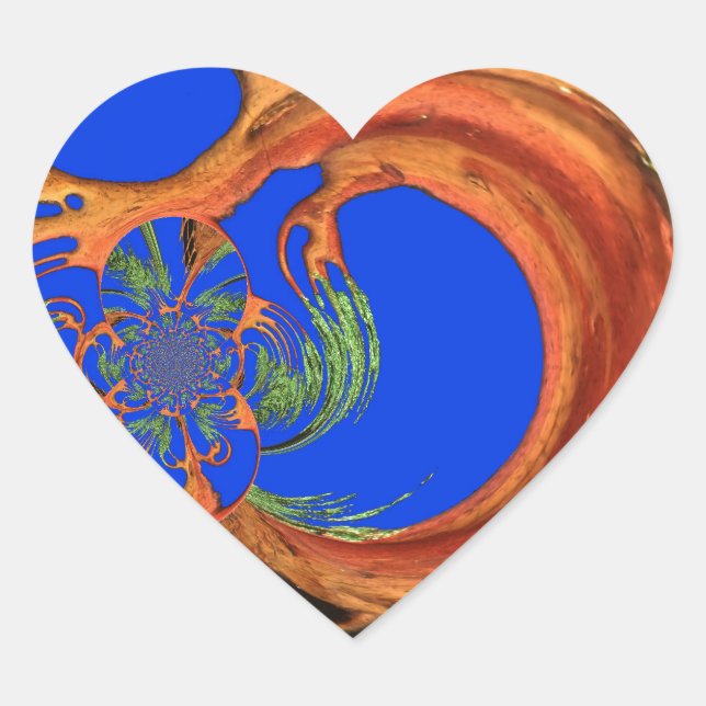 Under the Blue Sky: The Acacia Tree Collection Heart Sticker (Front)