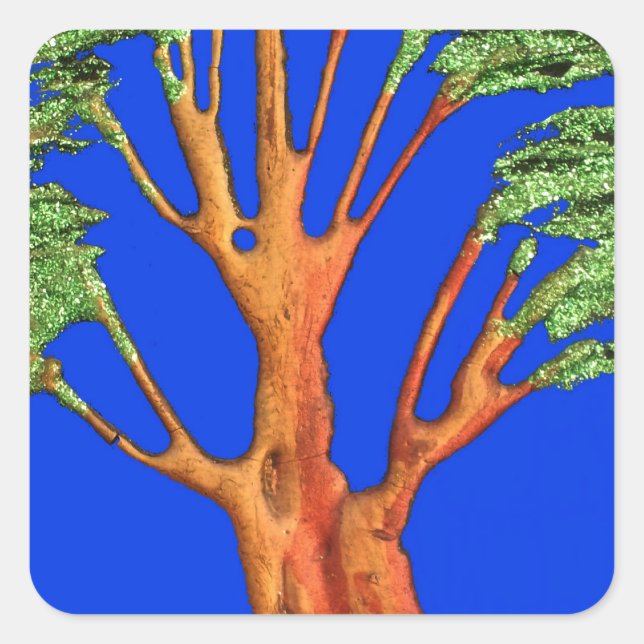 Under the Blue Sky: The Acacia Tree Collection Square Sticker (Front)
