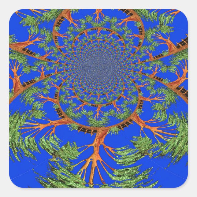 Under the Blue Sky: The Acacia Tree Collection Square Sticker (Front)