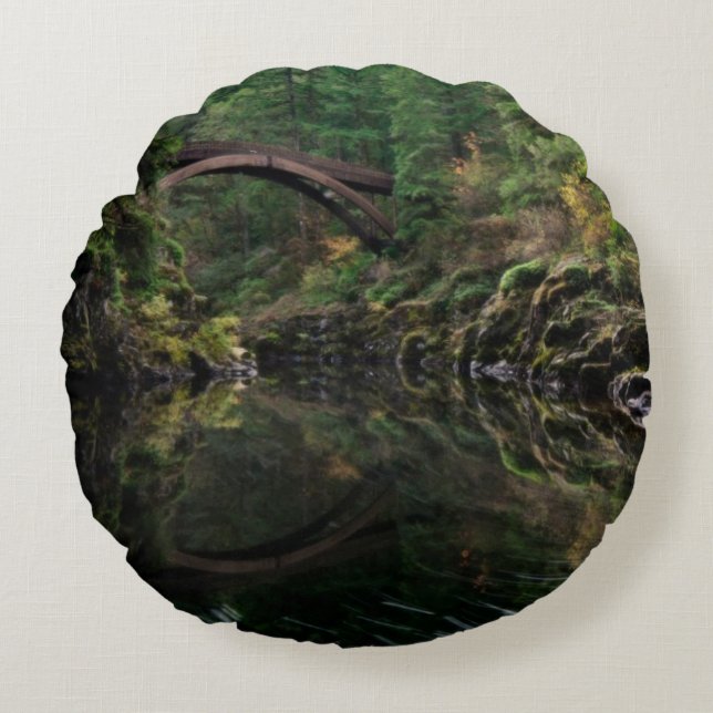 Under the Bridge Round Cushion (Front)