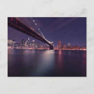 Under the Brooklyn Bridge New York Skyline Postcard