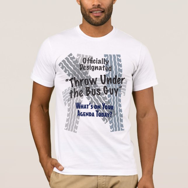 Under the Bus Guy Basic Bella Canvas T-Shirt (Front)