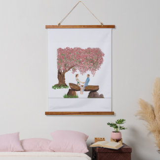 Under the Cherry Tree Hanging Tapestry