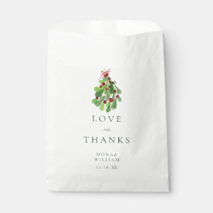 Under the Christmas Mistletoe Wedding Favour Bag