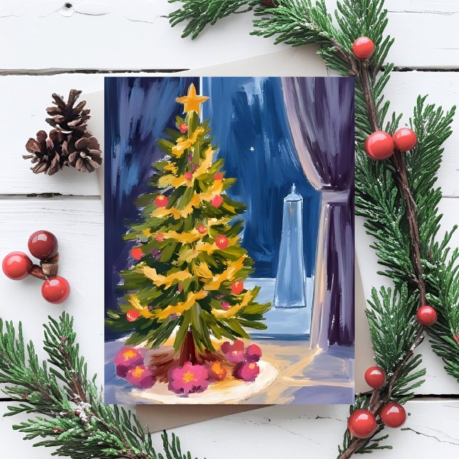 Under the Christmas Tree Holiday Postcard (Creator Uploaded)