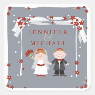 UNDER THE CHUPPAH Jewish Wedding Gift Sticker