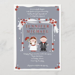 UNDER THE CHUPPAH Jewish Wedding Invitation