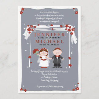 UNDER THE CHUPPAH Jewish Wedding Invitation