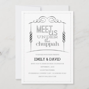 Under the Chuppah Jewish Wedding Invitation
