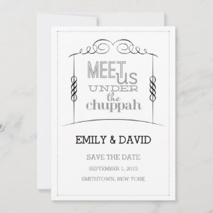 Under the Chuppah Jewish Wedding Save the Date