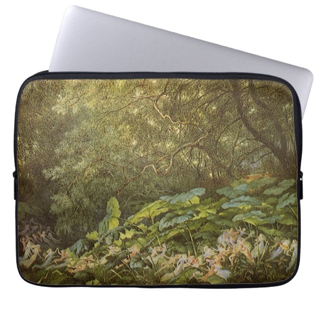 Under the Dock Leaves by Richard Doyle, Fairy Art Laptop Sleeve (Front)