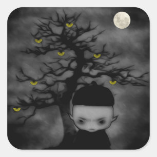 Under the Fan Tree Square Sticker
