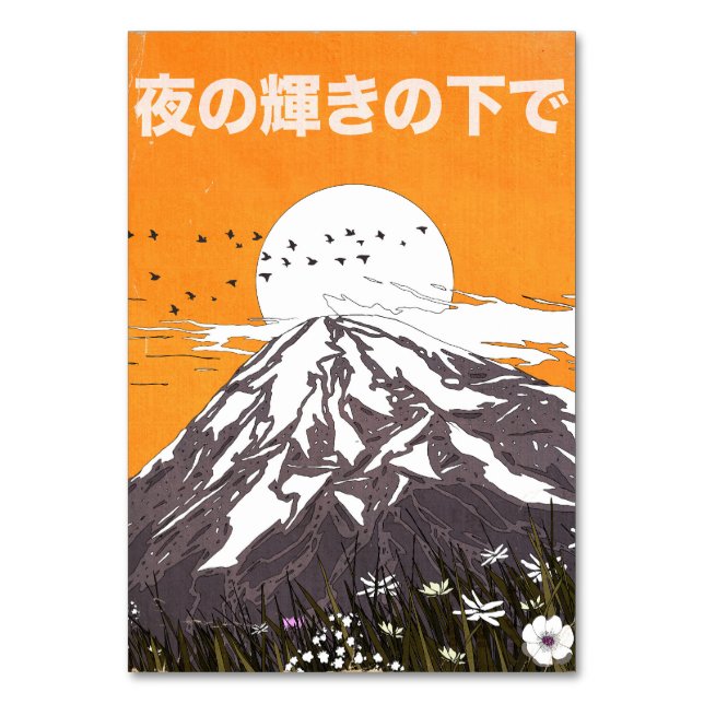 under the glow of the evening table number (Front)