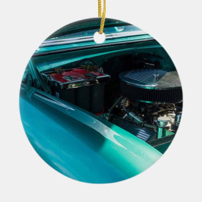 Under The Hood Ceramic Tree Decoration (Front)