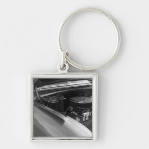 Under The Hood Grayscale Key Ring