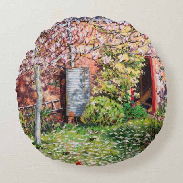Under the Magnolia Round Cushion (Front)