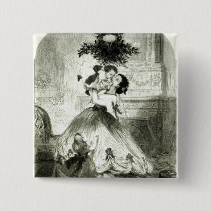 Under the Mistletoe' 15 Cm Square Badge