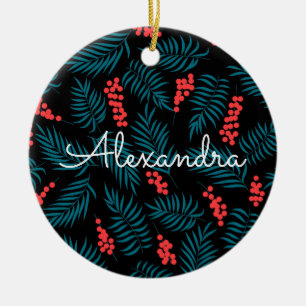 Under the Mistletoe Ceramic Ornament