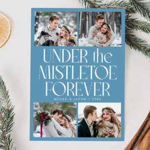 Under the Mistletoe Forever Denim Blue Photo Holiday Card