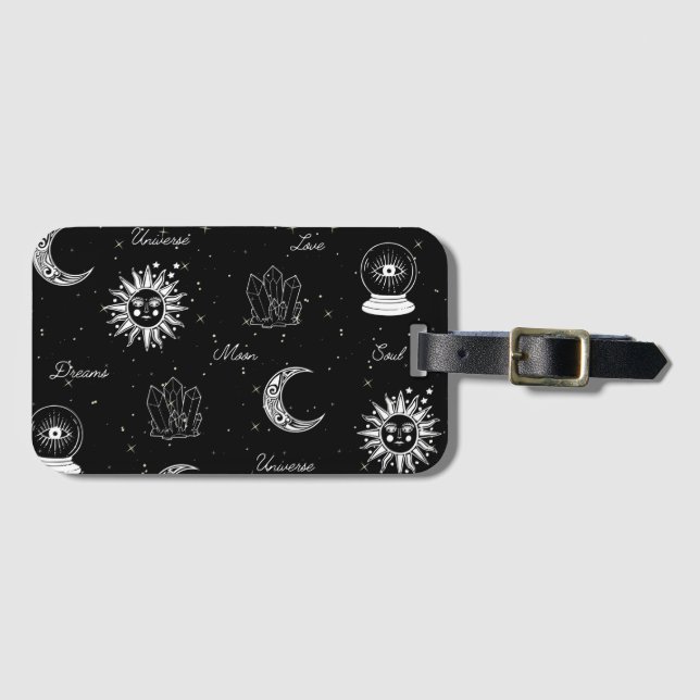 Under the Moon Celestial Luggage Tag (Front Horizontal)