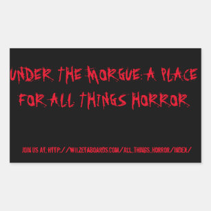 Under The Morgue Black/Red Stickers