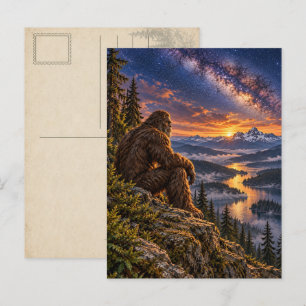 Under the Mountain Stars Bigfoot Postcard