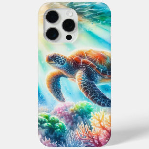 Under the ocean sea turtle iPhone 15 pro max case