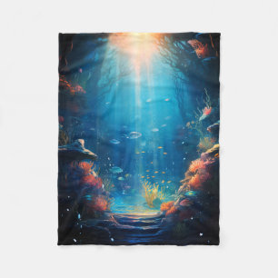 under the ocean view fleece blanket