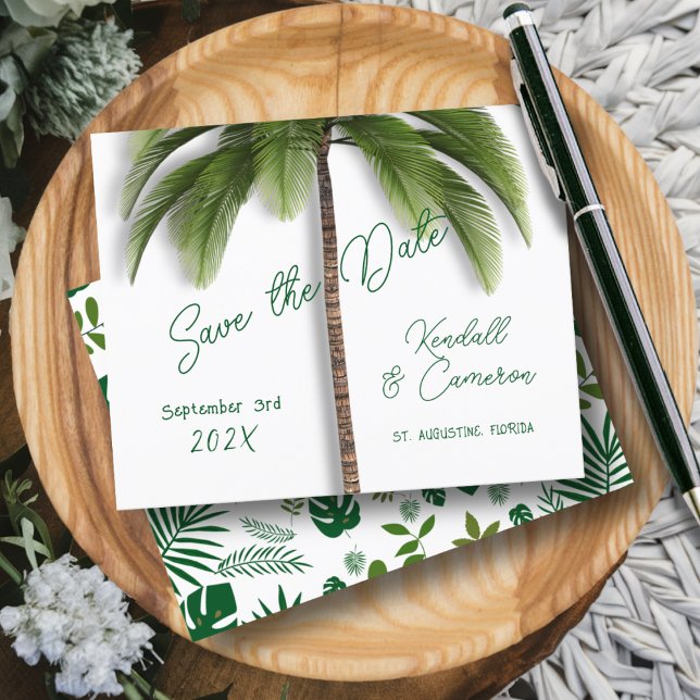 Under the Palm Tree Budget Save the Dates Flyer (Creator Uploaded)