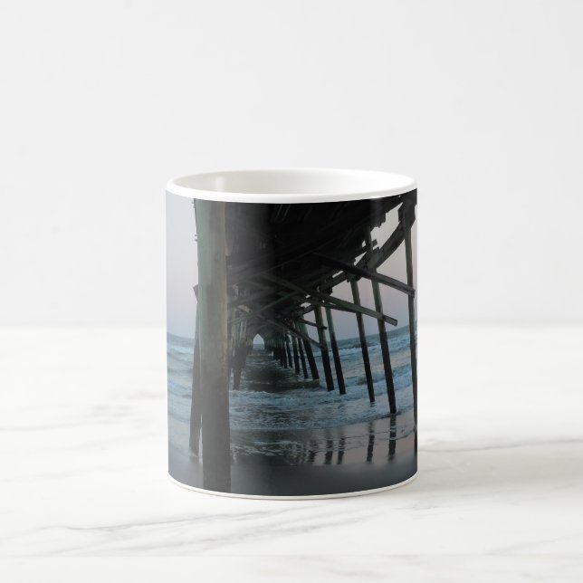 Under the Pier - Oak Island, North Carolina Coffee Mug (Center)