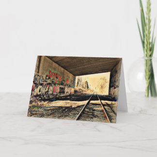 Under the Railroad Bridge Greeting Card