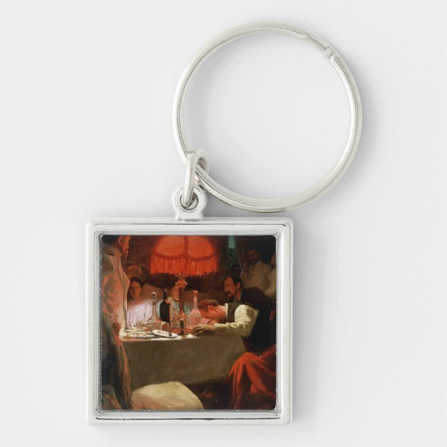 Under the Red Light, c.1910 Key Ring (Front)