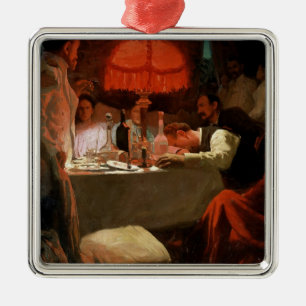 Under the Red Light, c.1910 Metal Tree Decoration