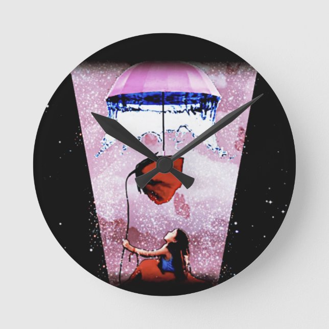 Under the Refuge of the Universe Round Clock (Front)