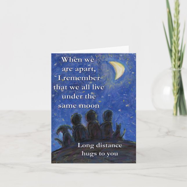 Under the Same Moon Art Greeting Card (Front)