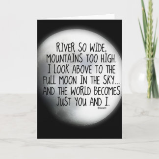 Under The Same Moon Poem Card